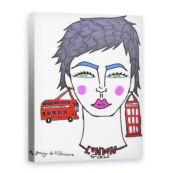 Tablou Canvas - Daisy de Villeneuve - Londra Girls - - Roveli