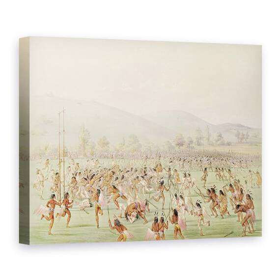 Tablou Canvas - George Catlin - Indian Ball joc - - Roveli