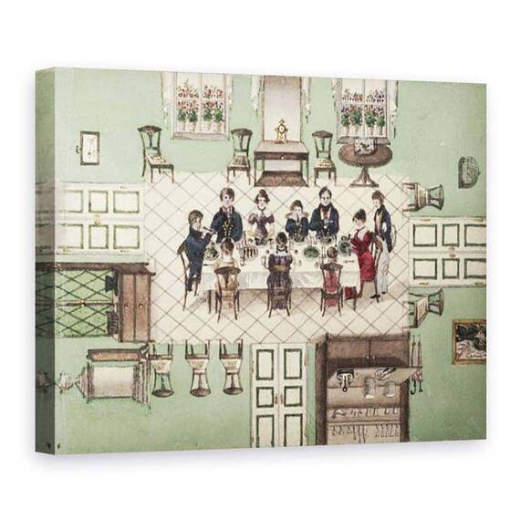 Tablou Canvas - Franz Paumgarrten - Mancare de familie dintr-un jurnal scris de Carl Baumann - - Roveli