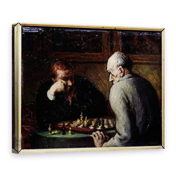 Tablou Canvas - Honore Daumier - Jucatorii de sah - - Roveli