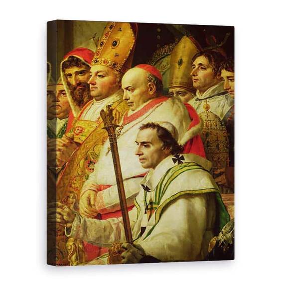 Tablou Canvas - Jacques Louis David - Sfintirea imparatului Napoleon si incoronarea imparatesei Josephine de catre Papa Pius al VII-lea, detaliu III - - Roveli