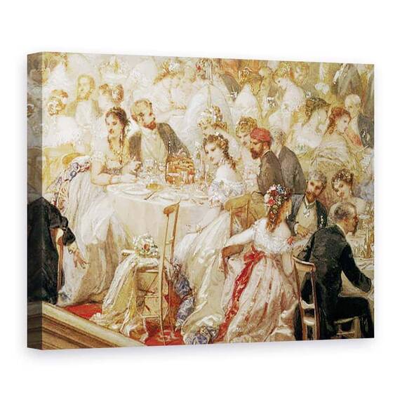 Tablou Canvas - Henri Baron - Cina la Tuileries - - Roveli