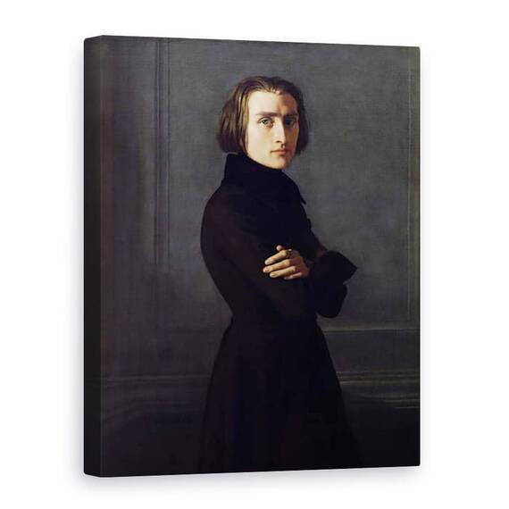 Tablou Canvas - Henri Lehmann - Portretul lui Franz Liszt 1811-86 1839 - - Roveli