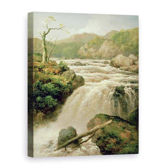 Tablou Canvas - James Burrell Smith - Cascada pe raul Neath, sudul tarii Galilor - - Roveli