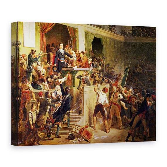Tablou Canvas - Jean Alphonse Roehn - Francois Boissy dAnglas 1756-1826 Salutandu-l pe seful adjunctului Jean Feraud 1758-95 1 Priarial An III 20 mai 1795 1831 - - Roveli