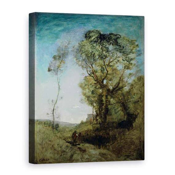 Tablou Canvas - Jean Baptiste Camille Corot - Vila italiana din spatele pinilor - - Roveli