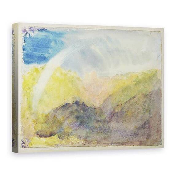 Tablou Canvas - Joseph Mallord William Turner - Castelul Crichton Peisaj montan cu un curcubeu c.1818 - - Roveli