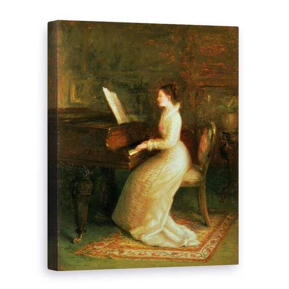 Tablou Canvas - Joseph Farquharson - Doamna de la pian - - Roveli