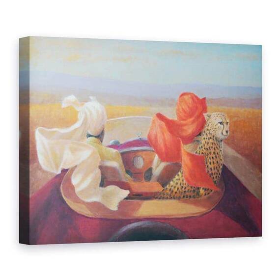 Tablou Canvas - Lincoln Seligman - Pe drum si Ghepard - - Roveli