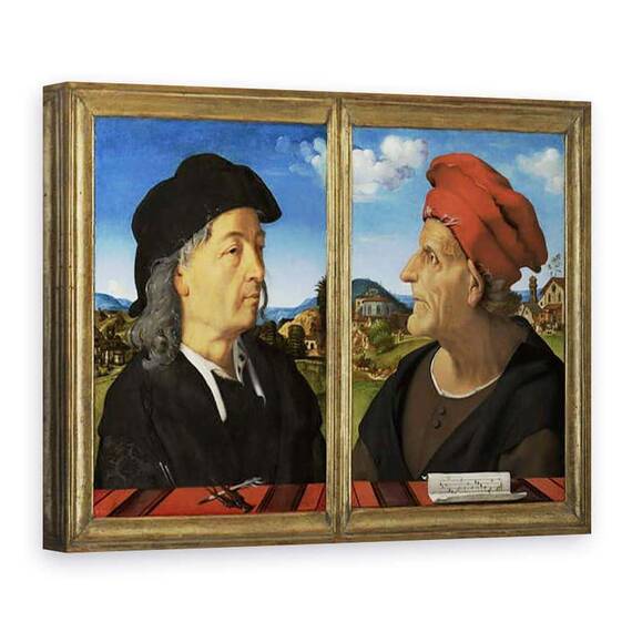 Tablou Canvas - Piero di Cosimo - Portrete De Giuliano si Francesco Giamberti da Sangallo - - Roveli
