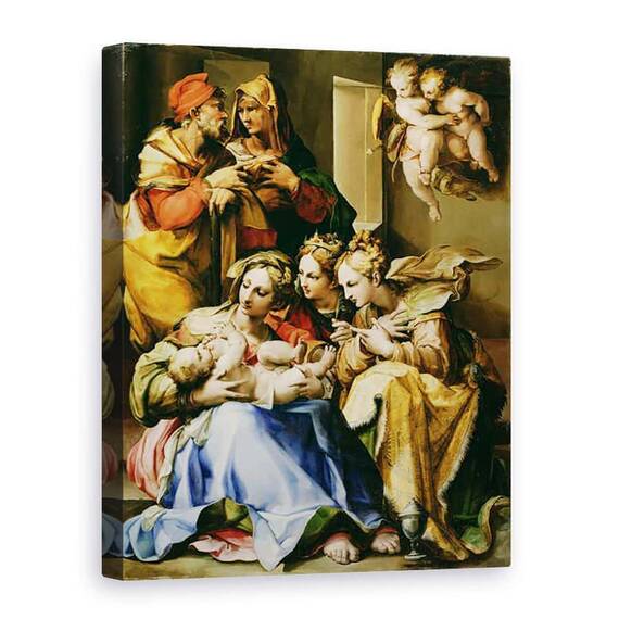 Tablou Canvas - Nosadella - Sfanta Familie cu Sfintii Anne, Ecaterina de Alexandria si Maria Magdalena - - Roveli