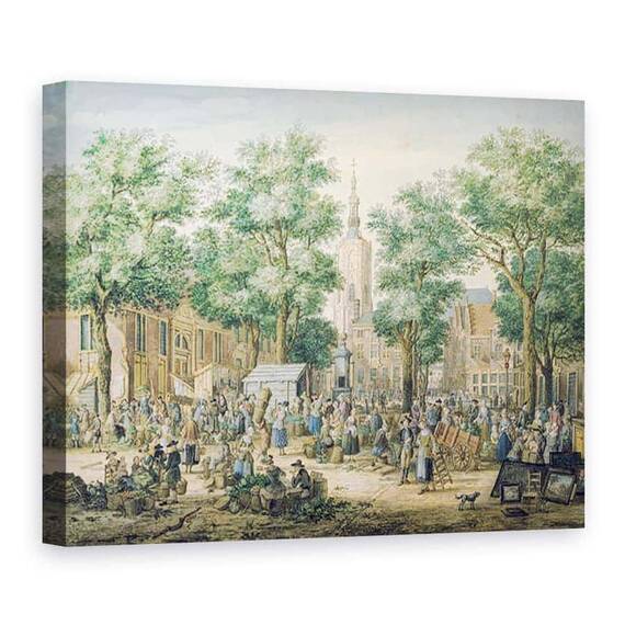Tablou Canvas - Paulus Constantin La Fargue - Piata de la Haga - - Roveli