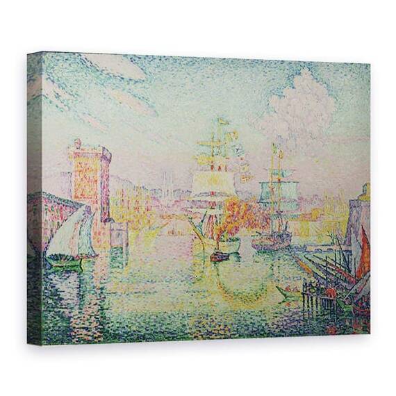 Tablou Canvas - Paul Signac - Intrarea in portul Marsilia - - Roveli
