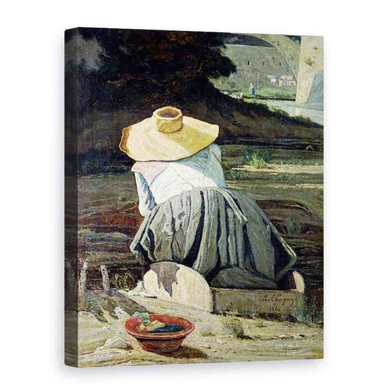 Tablou Canvas - Paul Camille Guigou - Spalatoare langa rau - - Roveli