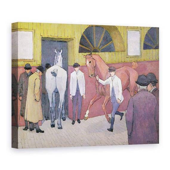 Tablou Canvas - Robert Polhill Bevan - La targul de cai - - Roveli