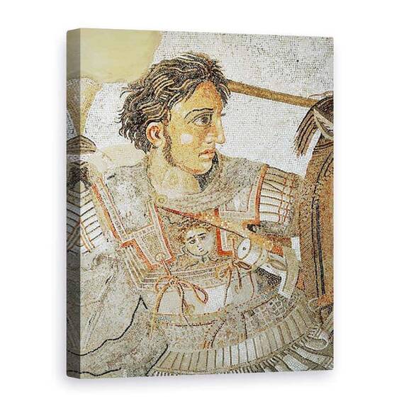 Tablou Canvas - Roman - Alexandru cel Mare 356-323 i.Hr., mozaic de podea indepartat din Casa del Fauno de la Pompei - - Roveli