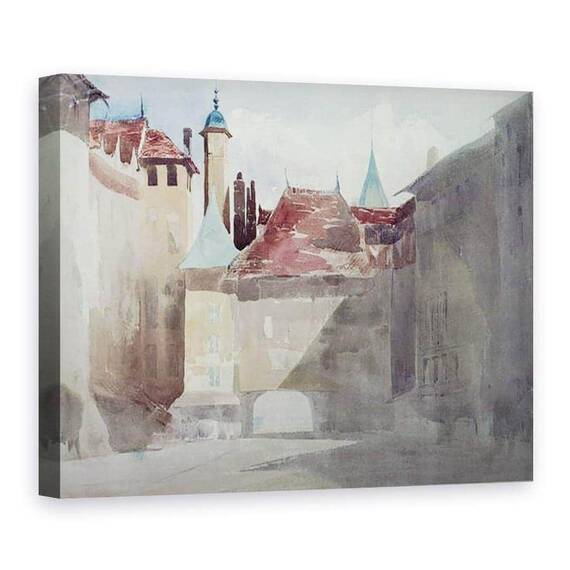 Tablou Canvas - Richard Parkes Bonington - La Place du Molard - - Roveli