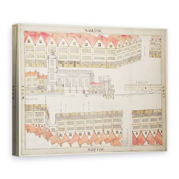 Tablou Canvas - Ralph Treswell - Harta Cheapside, Londra - - Roveli