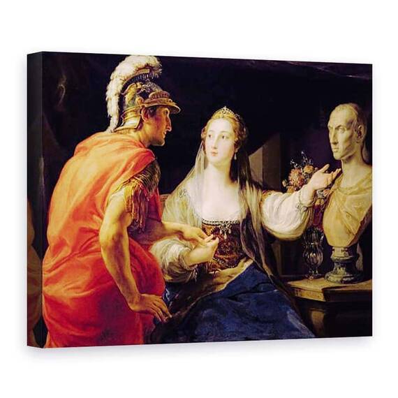 Tablou Canvas - Pompeo Girolamo Batoni - Cleopatra ii arata lui Octavius bustul lui Iulius Cezar - - Roveli