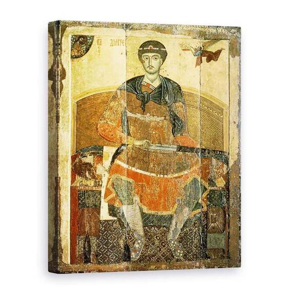 Tablou Canvas - Scoala Vladimir-Suzdal - Sfantul Dimitrie din Salonica - - Roveli
