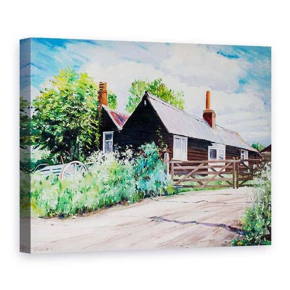 Tablou Canvas - Tony Fandino - Poarta si case in Chislehurst - - Roveli