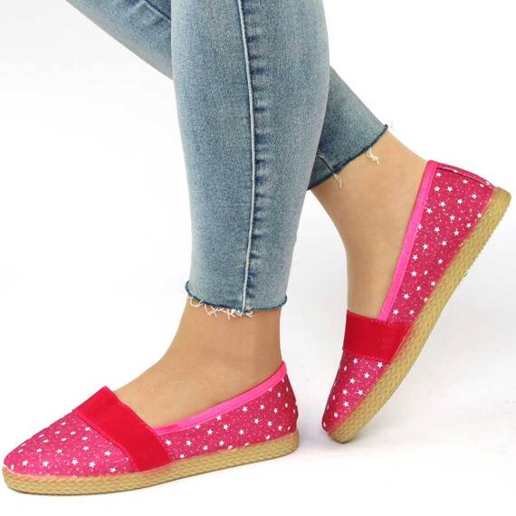 Espadrile de dama comode cu bareta elastica ZJ-13-PLUM, Culoare (12): Rosu, Marime (12): 36* - - Roveli