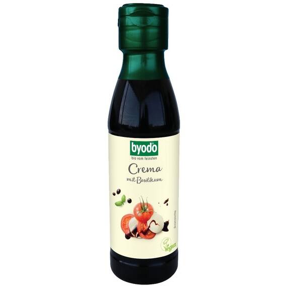 Otet balsamic bio crema cu busuioc 150ml Byodo - - Roveli