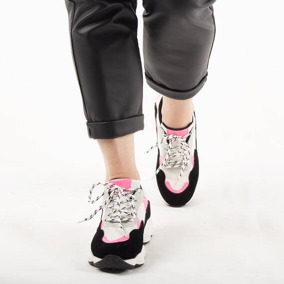 Pantofi sport de dama roz B8134-R, Culoare (12): Roz neon, Marime (12): 39 - 2- Roveli