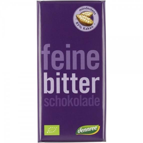 Ciocolata neagra cu 85% cacao 100g Dennree - - Roveli