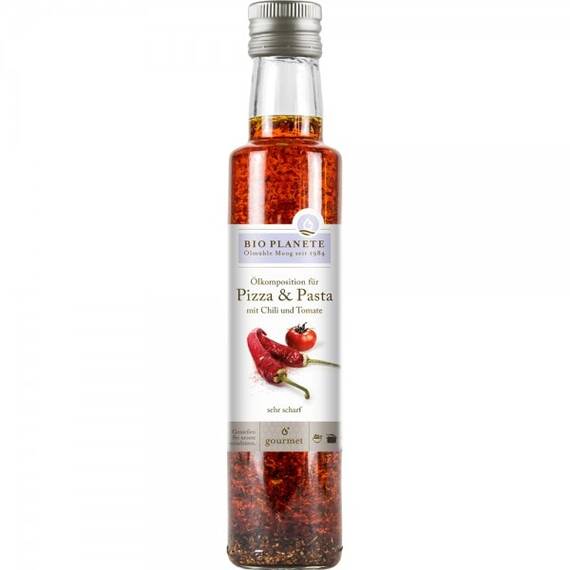 Ulei pentru pizza si paste cu chili si rosii 250ml Bio Planete - - Roveli
