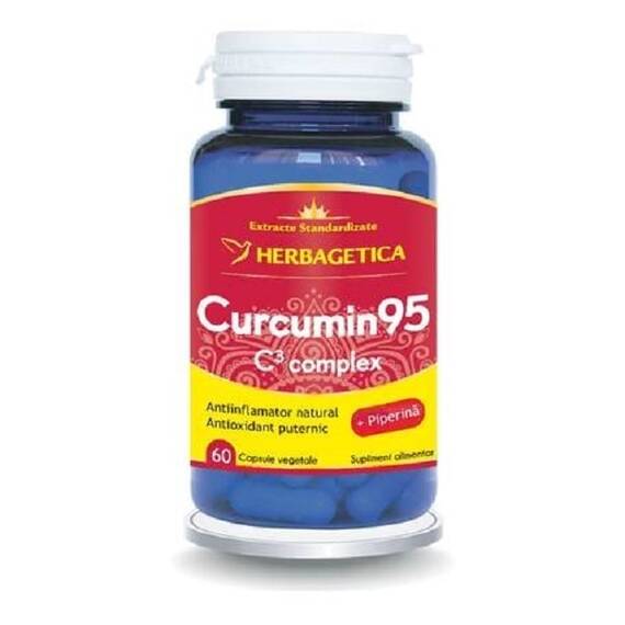 Curcumin 95 C3 Complex 60 capsule Herbagetica - - Roveli