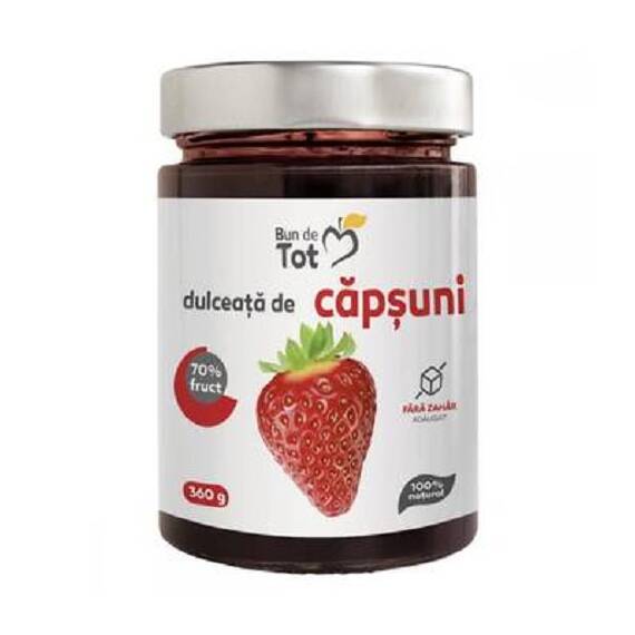Dulceata de Capsuni Fara Zahar 360 g Dacia Plant - - Roveli