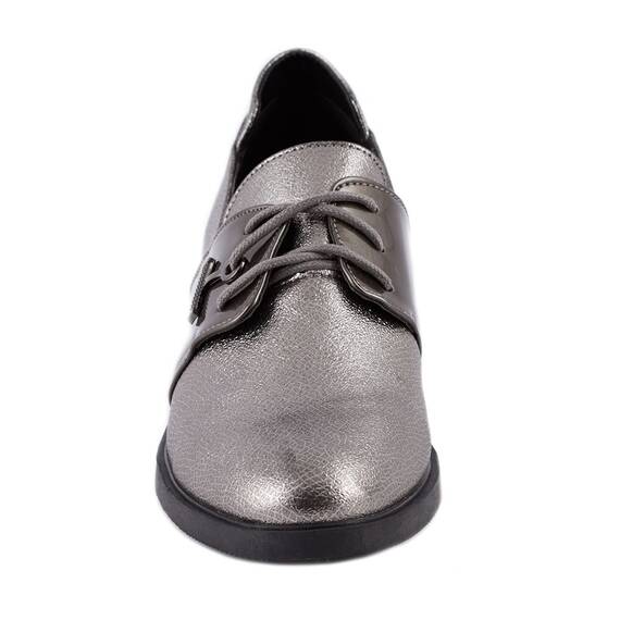 Pantofi de dama comozi cu siret L-5-PEWTER, Culoare (12): Argintiu, Marime (12): 38 - 3- Roveli