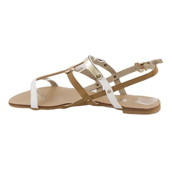 Sandale dama cu barete OL-HG133-ALB, Culoare (12): Alb, Maro, Marime (12): 40 - 2- Roveli