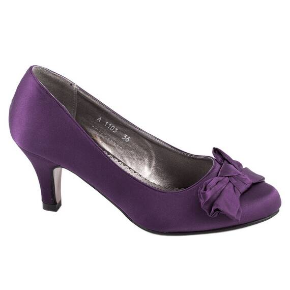 Pantofi de dama cu funda A1103PURPLE, Culoare (12): Mov, Marime (12): 36 - 4- Roveli