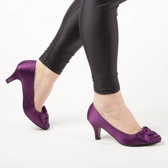 Pantofi de dama cu funda A1103PURPLE, Culoare (12): Mov, Marime (12): 36 - 3- Roveli