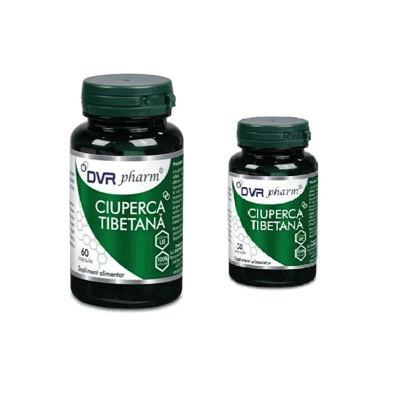 Ciuperca Tibetana Pachet 60 capsule + 30 capsule DVR Pharm - - Roveli