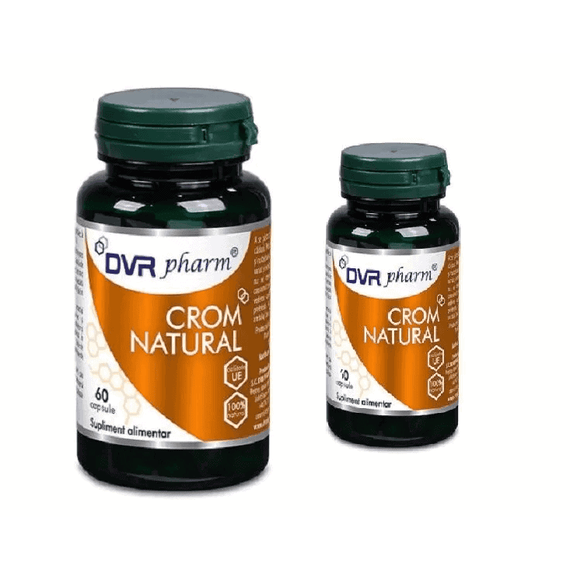 Crom Natural Pachet 60 capsule + 30 capsule DVR Pharm - - Roveli
