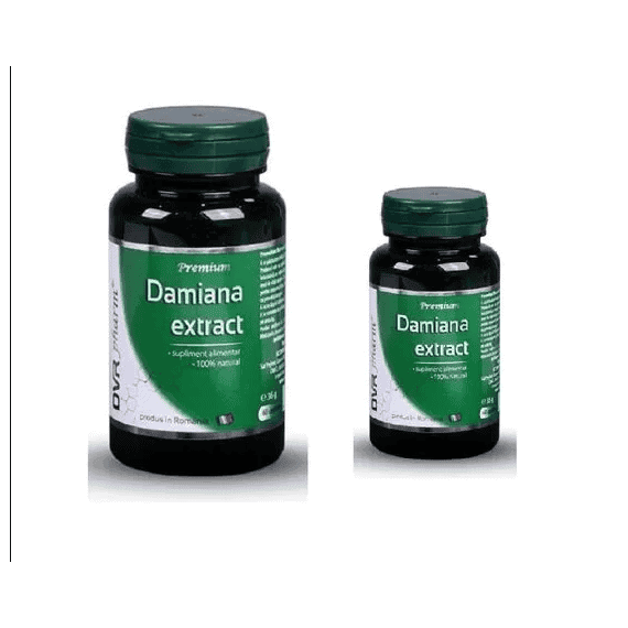 Damiana Extract Pachet 60 capsule + 30 capsule DVR Pharm - - Roveli