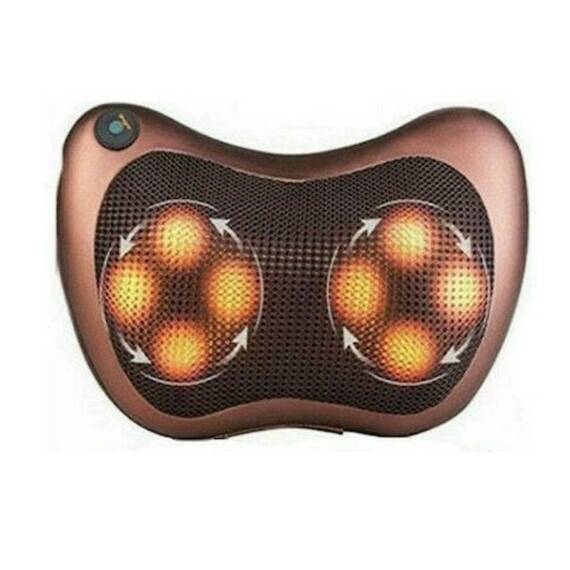 Aparat masaj electric cu masaj cervical sau lombar, incalzire infrarosu, Culoare (tm): maro - - Roveli