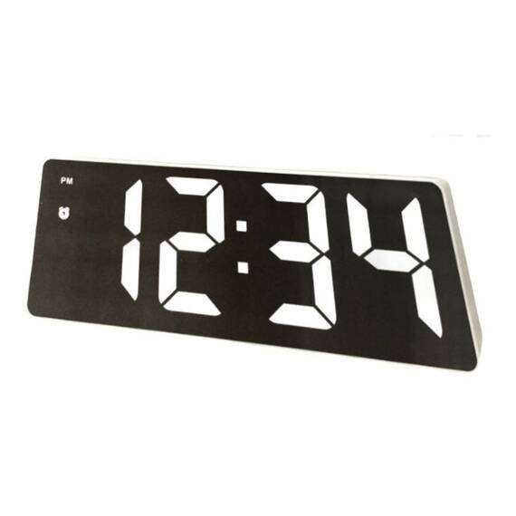 Ceas digital de masa cu LED si alarma, format 12/24H - - Roveli