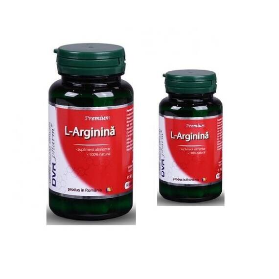 L-Arginina Pachet 60 capsule + 30 capsule DVR Pharm - - Roveli