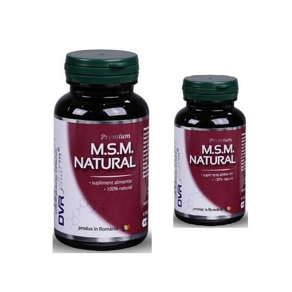 MSM Natural Pachet 90 capsule + 40 capsule DVR Pharm - - Roveli