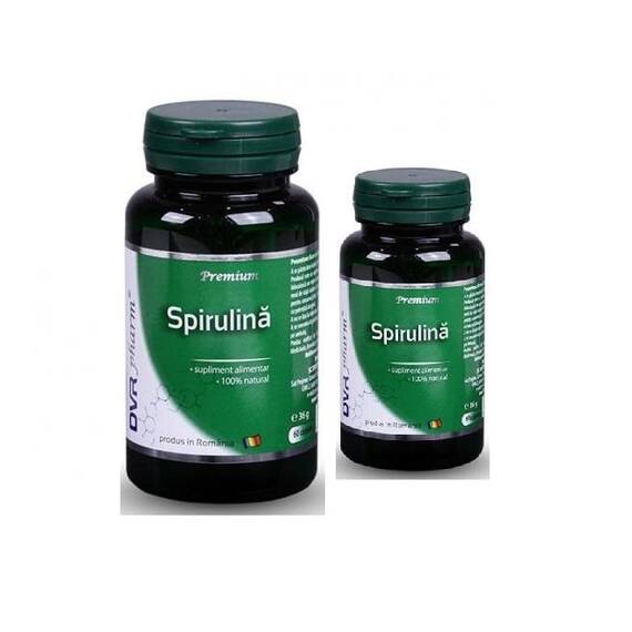 Spirulina Pachet 60 capsule + 30 capsule DVR Pharm - - Roveli
