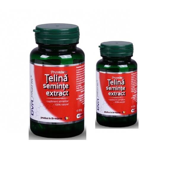 Telina Seminte Extract Pachet 60 capsule + 30 capsule DVR Pharm - - Roveli