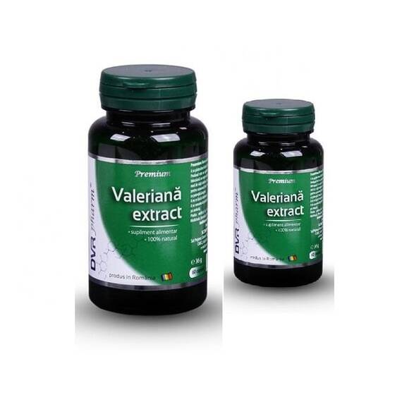 Valeriana Extract Pachet 60 capsule + 30 capsule DVR Pharm - - Roveli