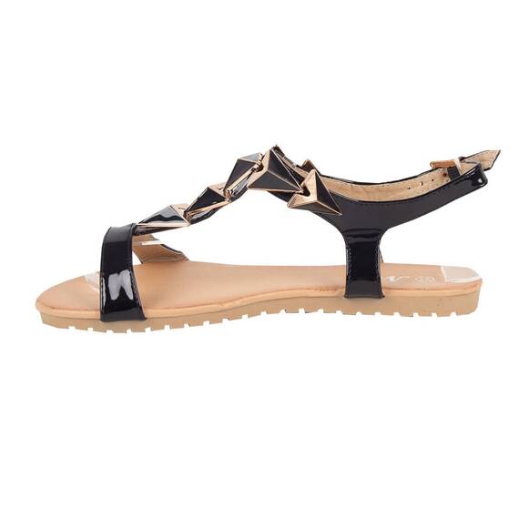Sandale dama comode cu accesorii negre LM220-BLACK, Culoare (12): Negru, Crem, Marime (12): 40 - 3- Roveli