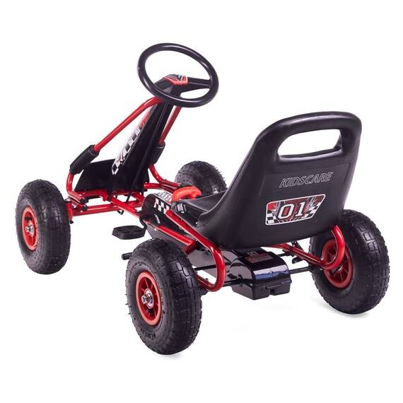 Kart cu pedale Racer Air Kidscare, roti gonflabile si frana de mana - 2- Roveli