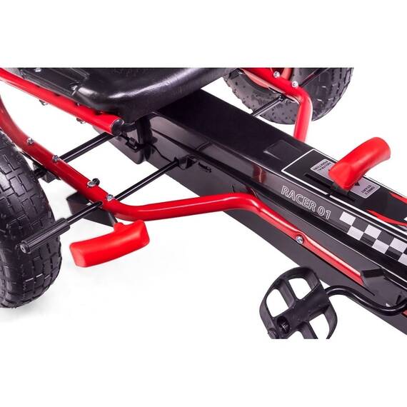 Kart cu pedale Racer Air Kidscare, roti gonflabile si frana de mana - 4- Roveli