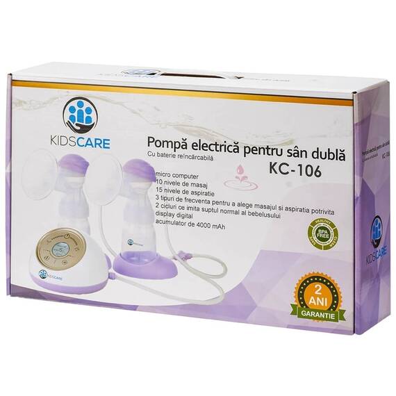 Pompa de san electrica dubla Kidscare KC106 - 4- Roveli
